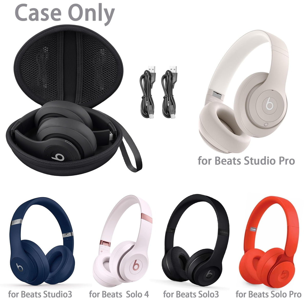 co2CREA Beats Studio Pro case interior padding cushions against impacts and scratches
