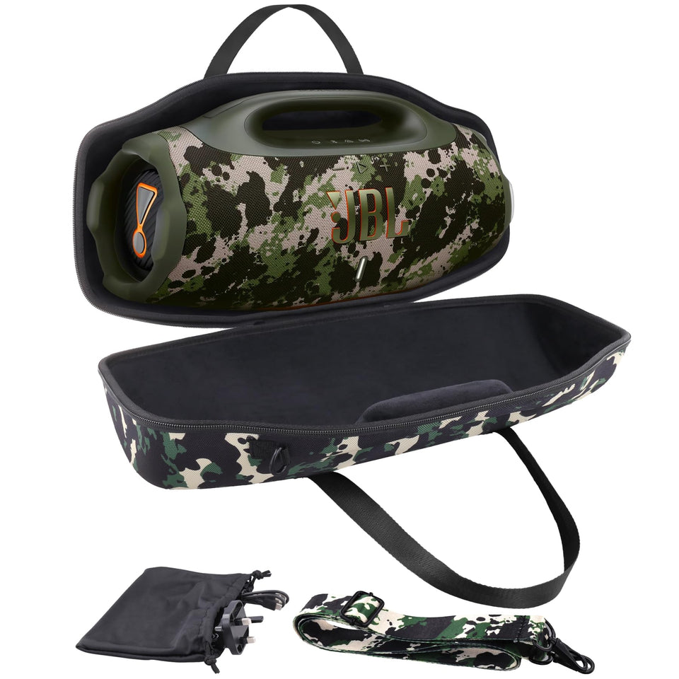 co2CREA camo front view showing secure speaker fit and rugged protection
