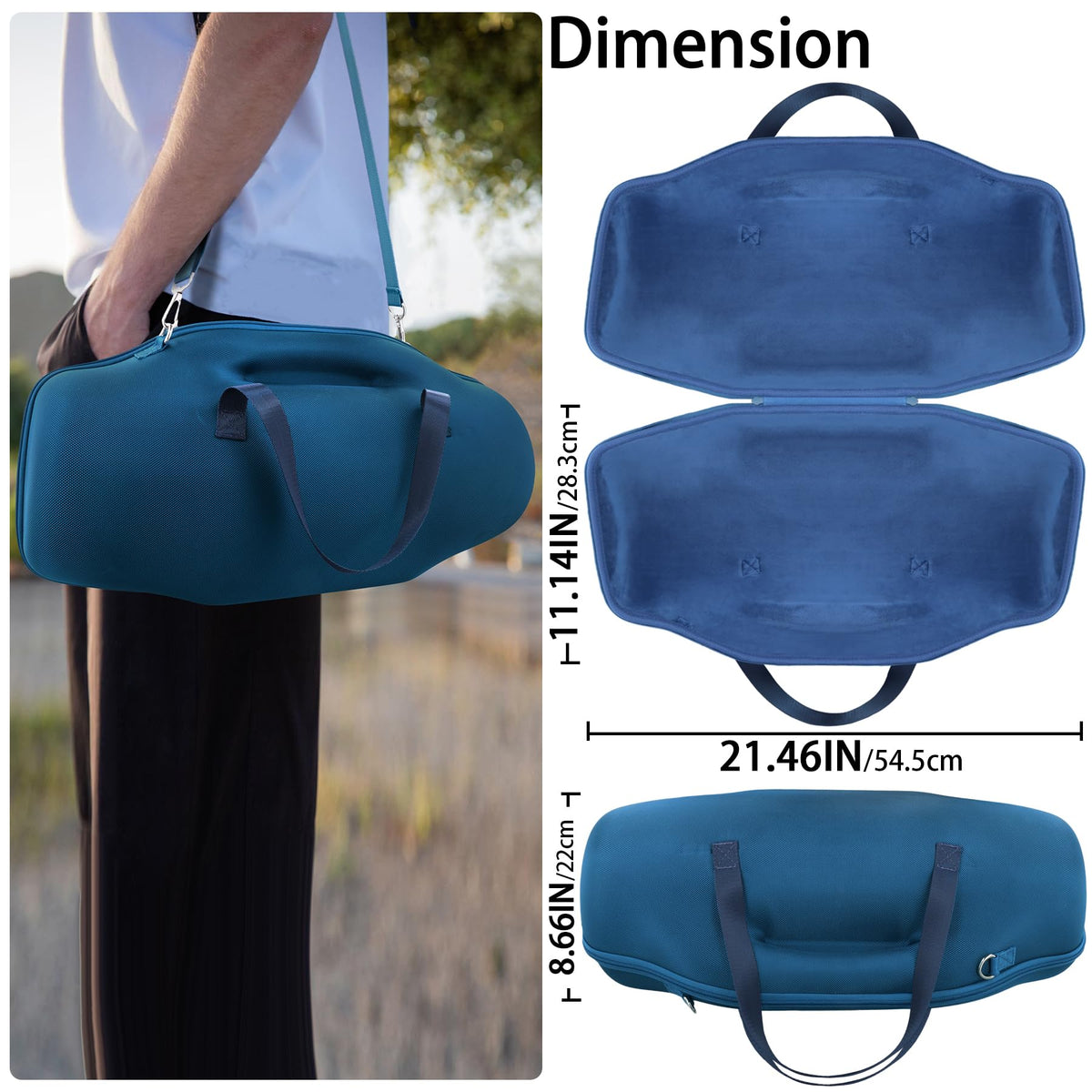 co2CREA case being carried at a picnic to protect speaker outdoors