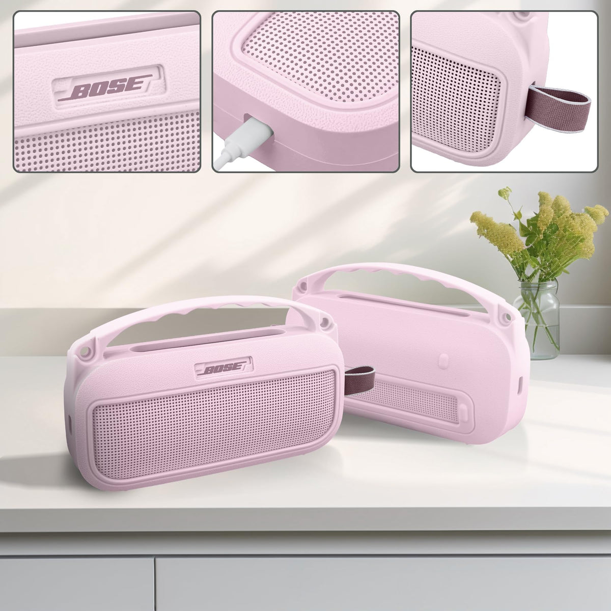 co2CREA case with charging cutout for Bose SoundLink Flex 2nd Gen keeps charging convenient.