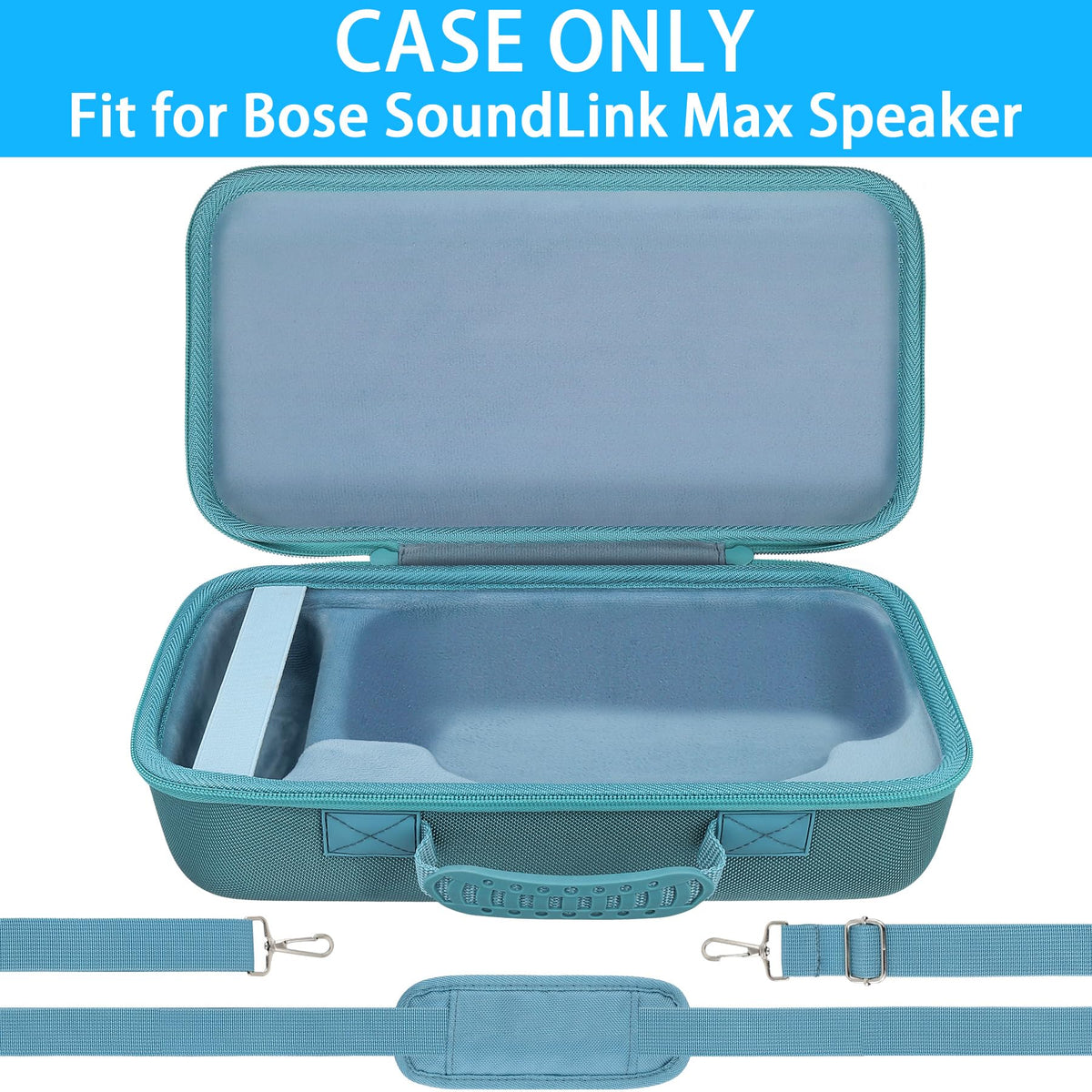 co2CREA Bose SoundLink Max case blue interior cushions against scratches