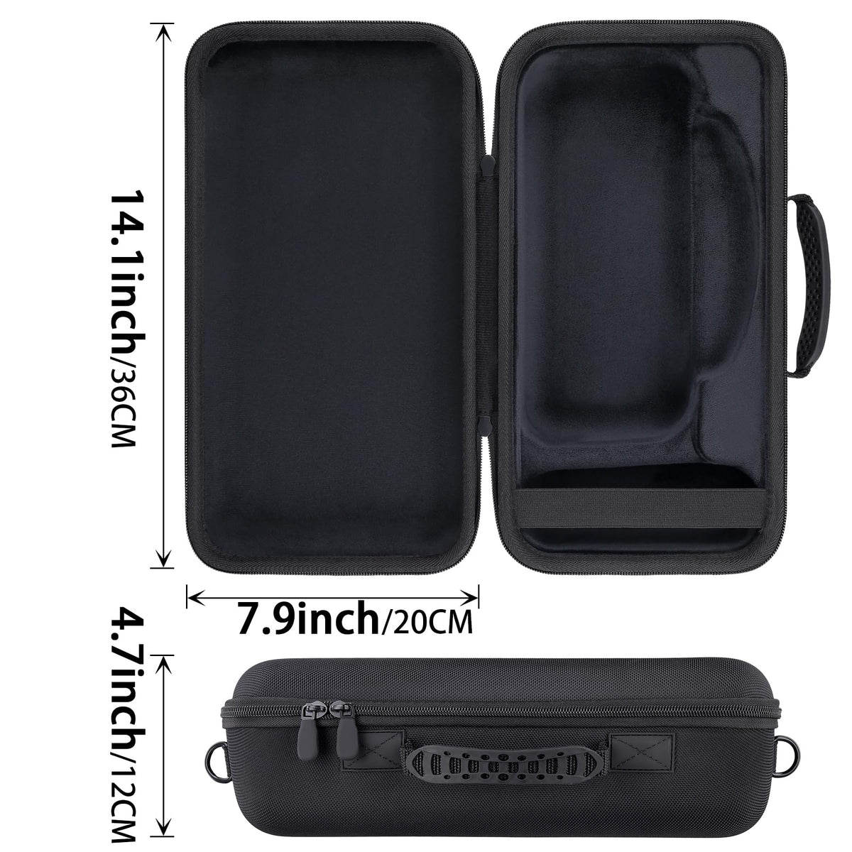 co2CREA Bose SoundLink Max case dual zipper for quick access and security