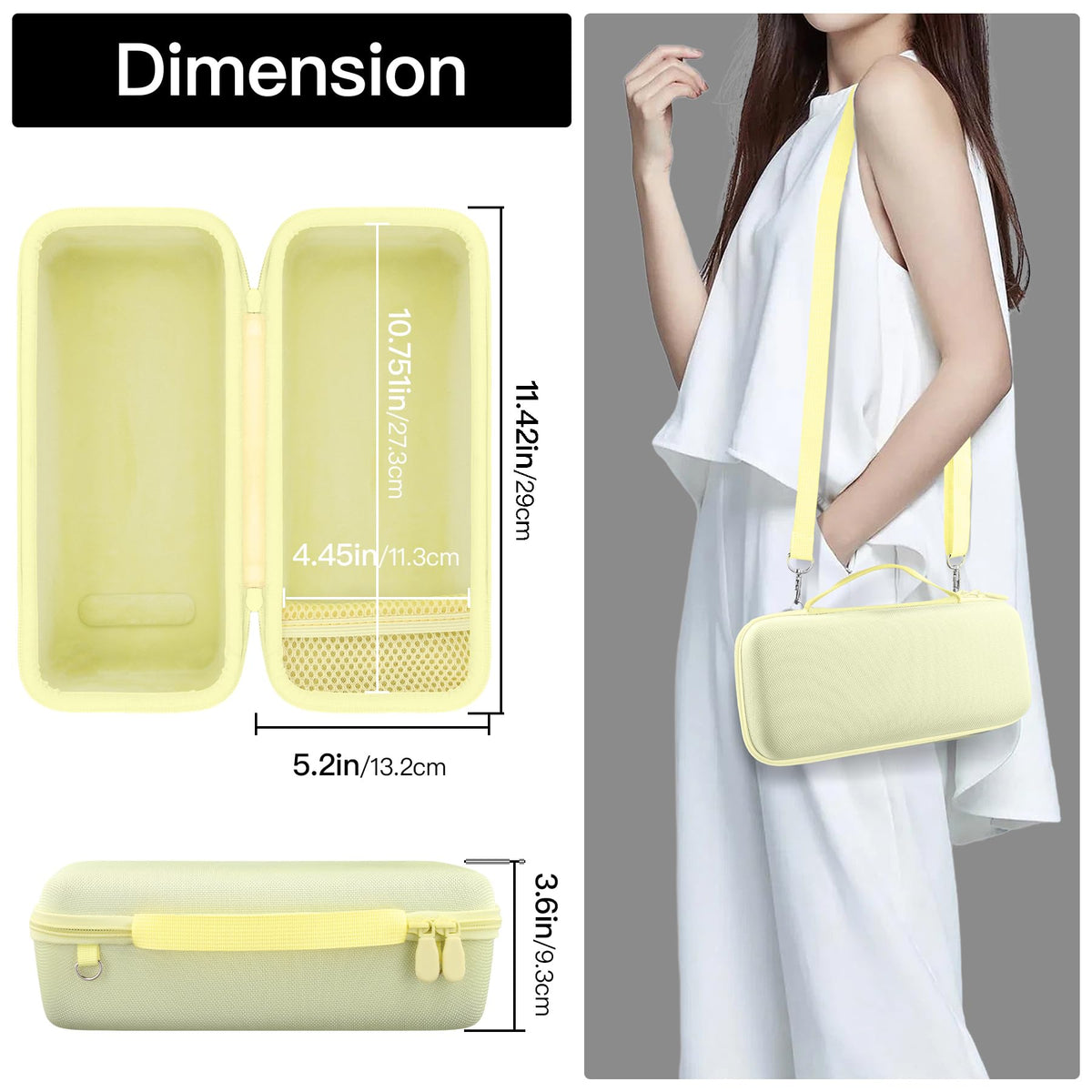co2CREA Bose SoundLink Plus case detachable shoulder strap enhances carrying comfort