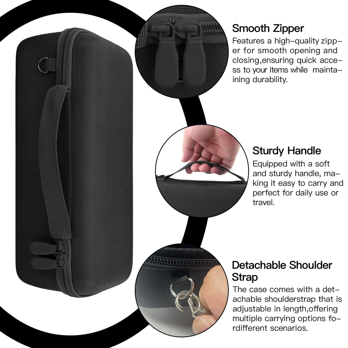 co2CREA detachable shoulder strap attached for comfortable Bose SoundLink Plus transport