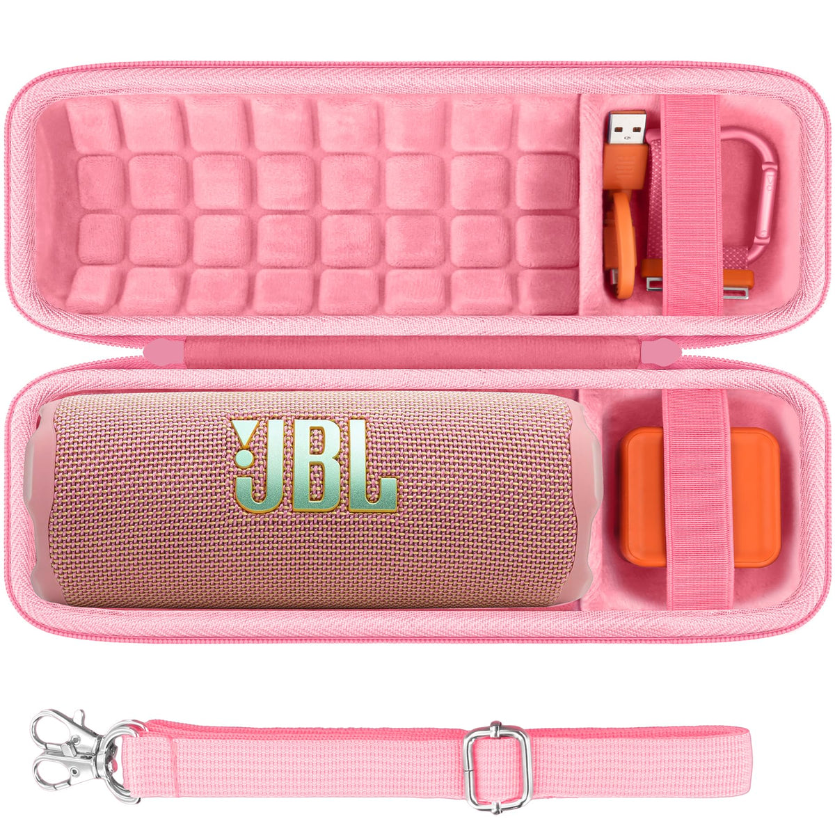 co2CREA pink case combines style with practical protection for JBL Flip.