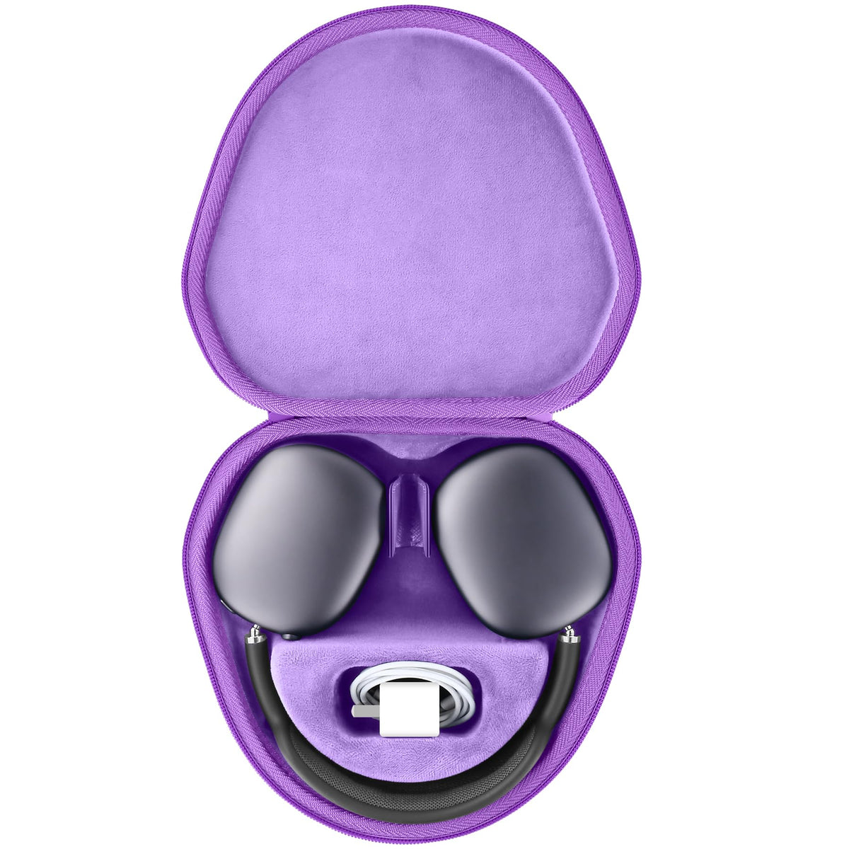 co2CREA purple front-facing case showing secure hard shell and travel-ready protection