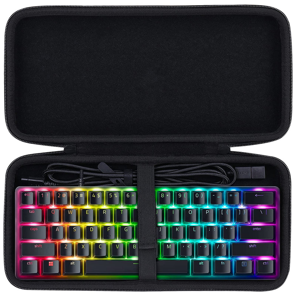 co2CREA front view showing black hard case protecting keyboard