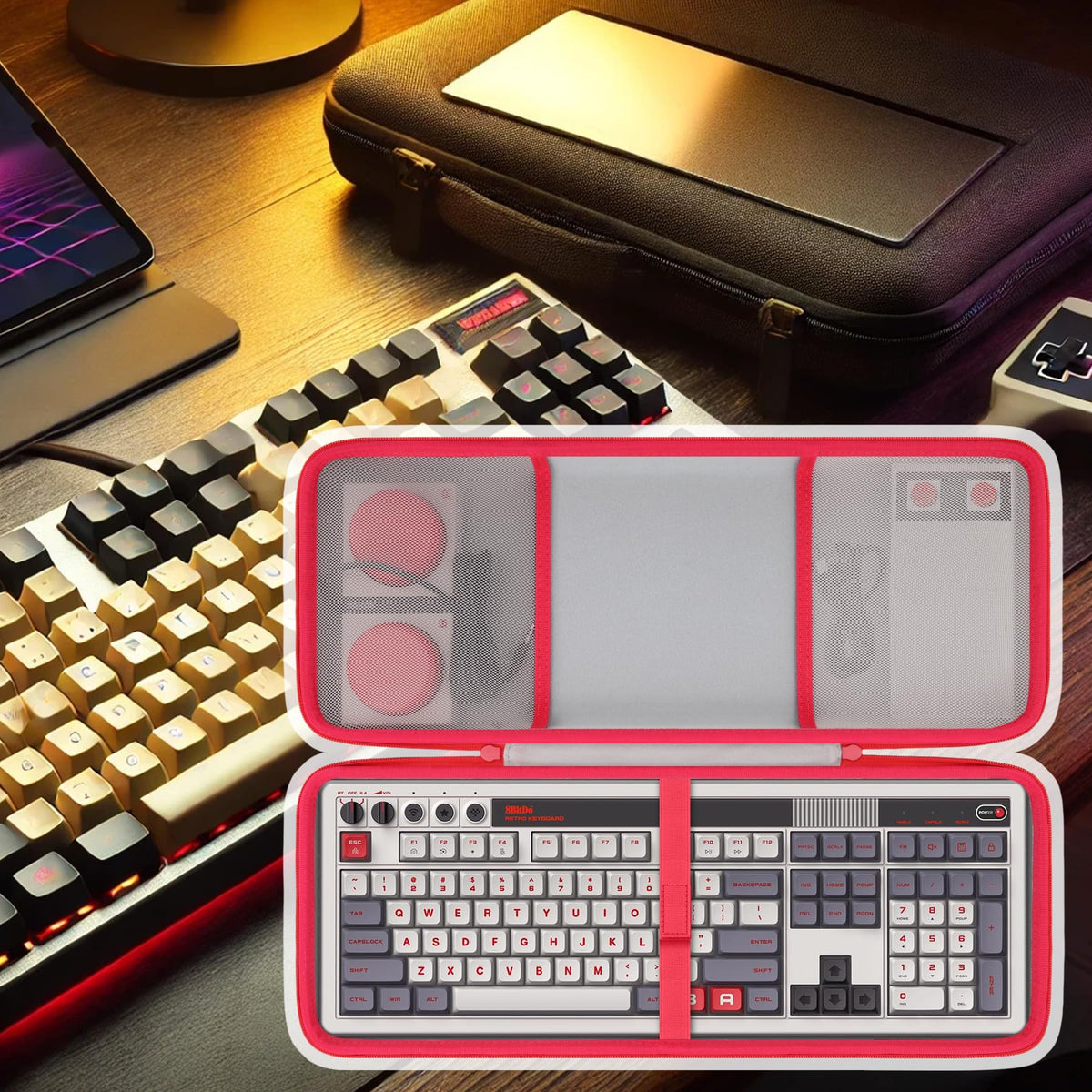 co2CREA compact case keeps your 8BitDo setup organized during trips