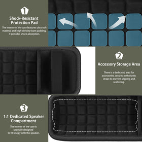 co2CREA hard case carry handle provides comfortable transport between destinations