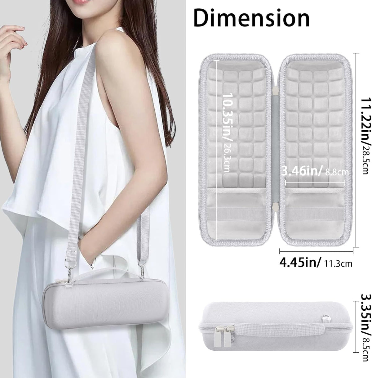 detachable shoulder strap on the co2CREA travel case for JBL Flip
