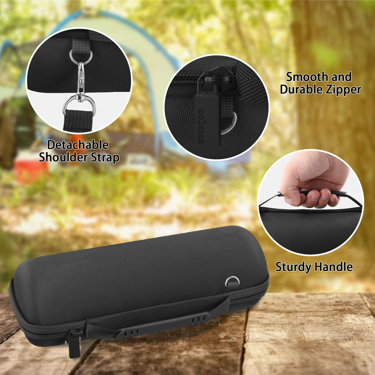co2CREA case for JBL Flip 7, durable shell resists drops