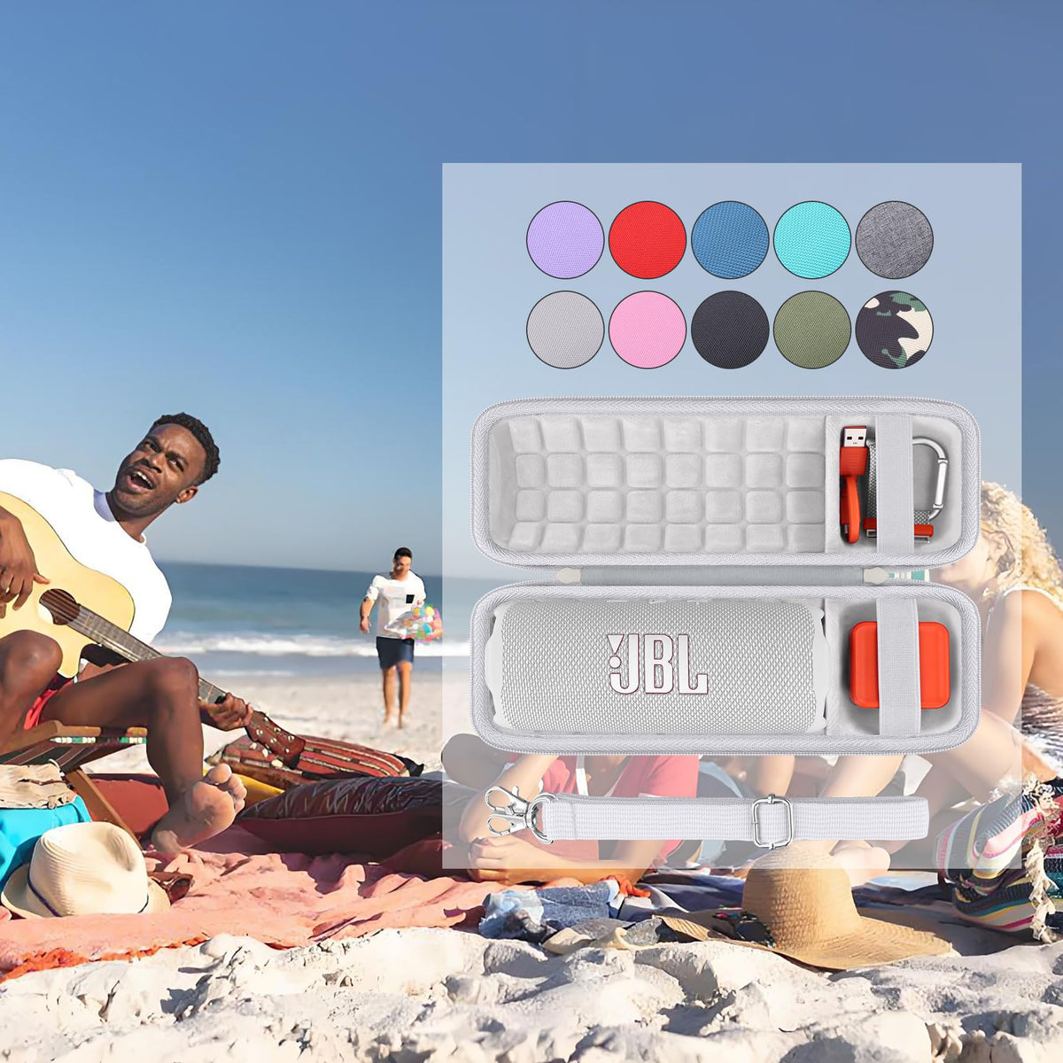 dust and water-resistant shell of the co2CREA JBL Flip case