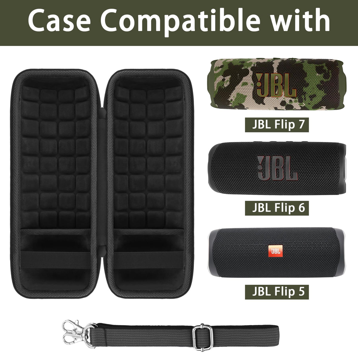 co2CREA hard case elastic strap keeps accessories secure on the move