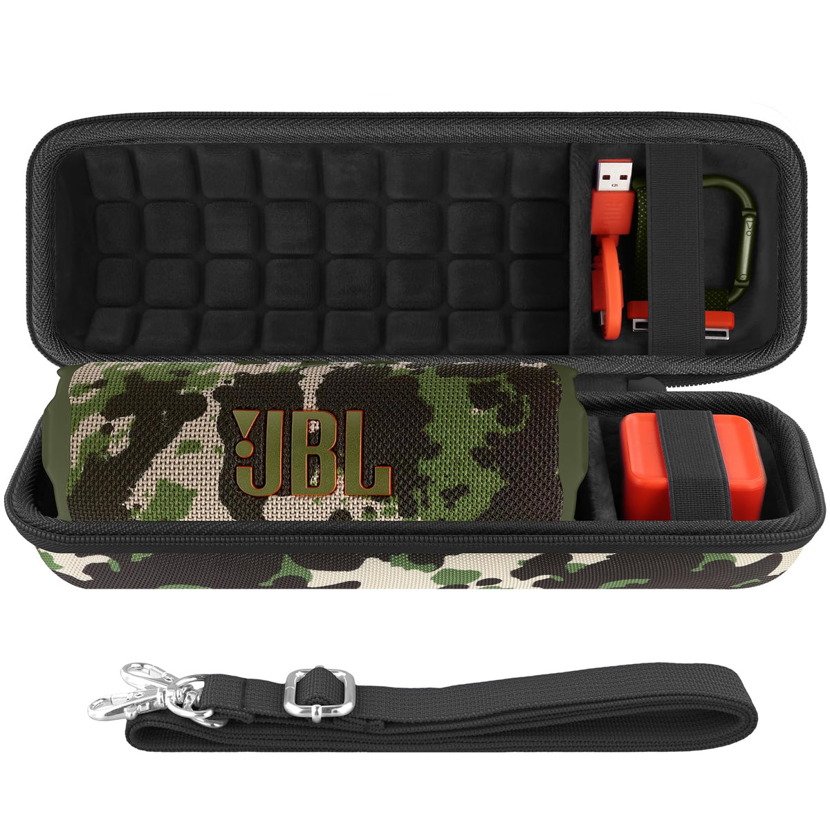 co2CREA hard case interior padding protects JBL Flip 7 during transit