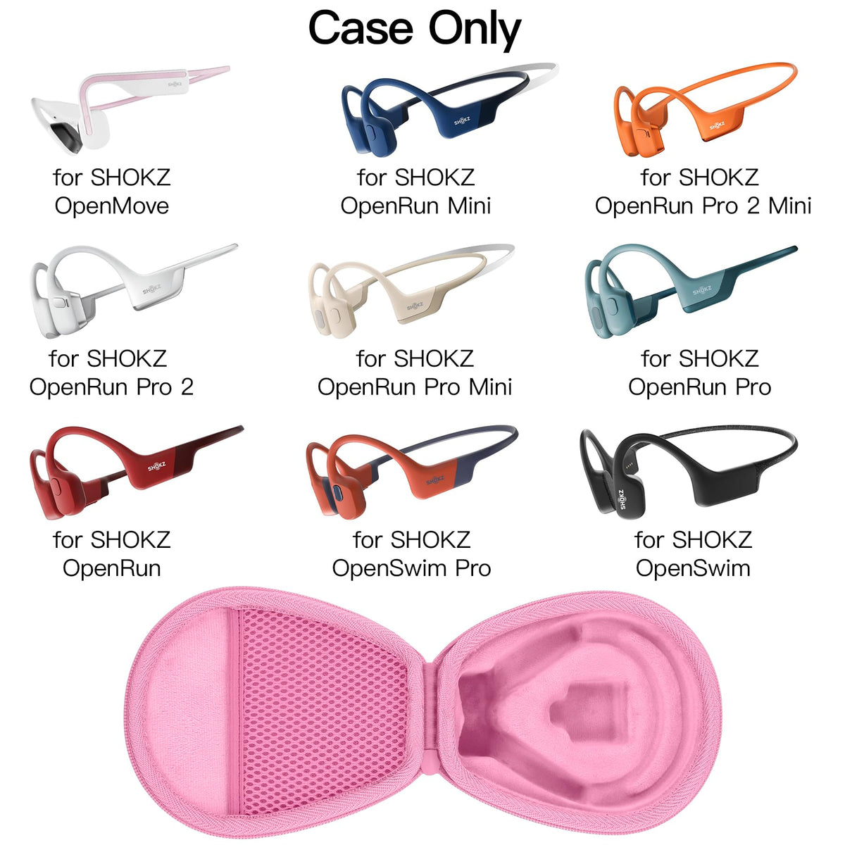 co2CREA hard case for SHOKZ OpenRun Standard, organized transport