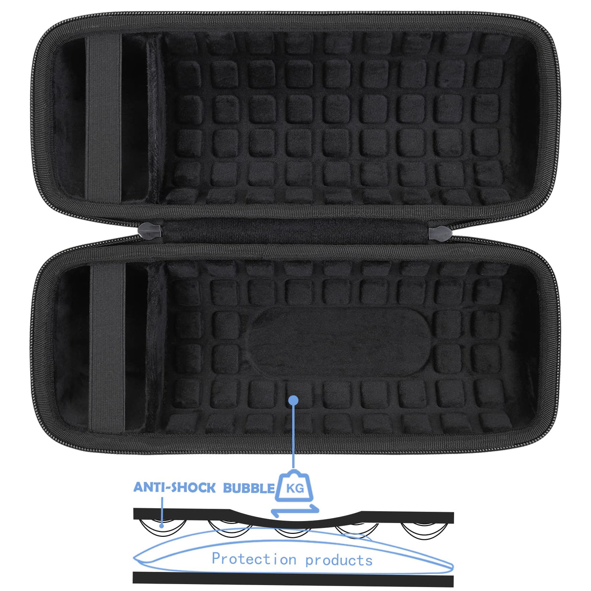 co2CREA hard travel case for JBL Charge 5 exterior shields the speaker on adventures.