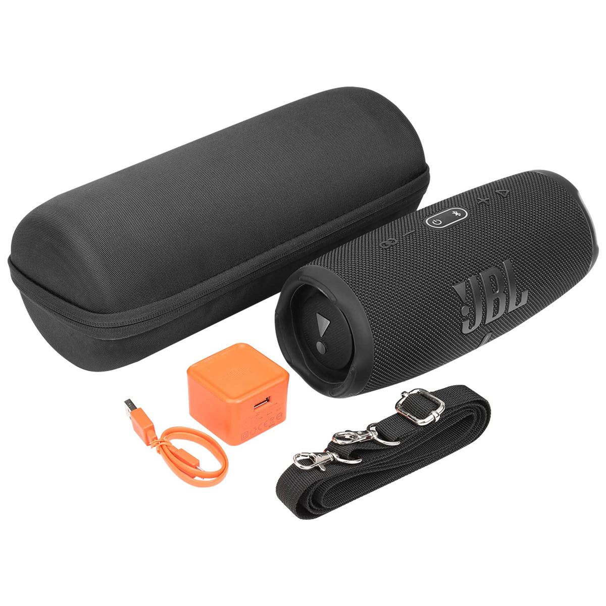 co2CREA JBL Charge 5 case demonstrates water resistance on the exterior.