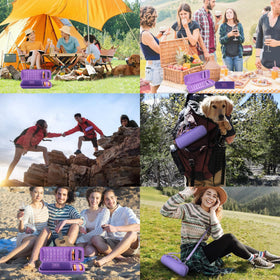 co2CREA purple case sturdy zipper for smooth opening and closing