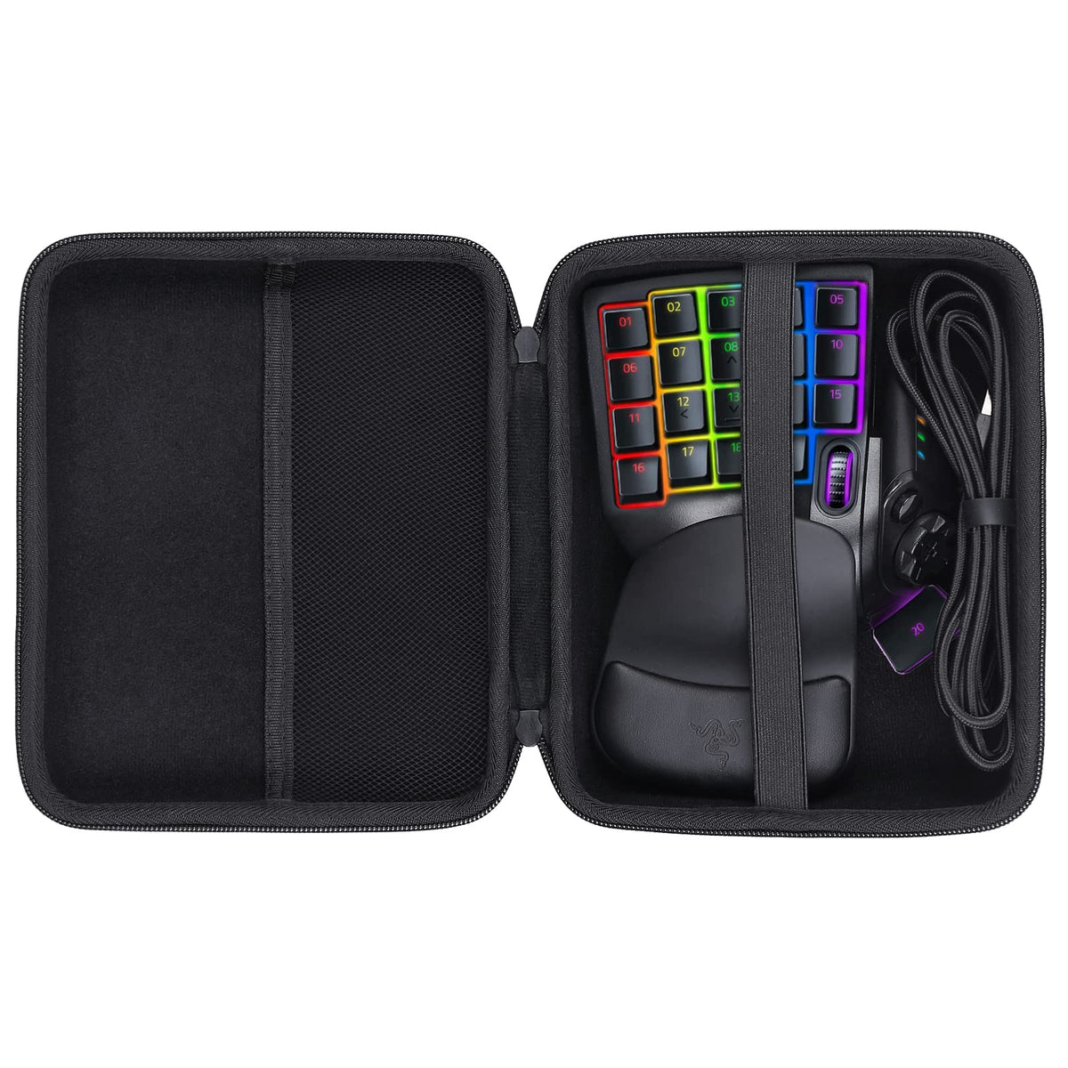 co2CREA hard travel case exterior protecting the Tartarus Pro V2 on the go