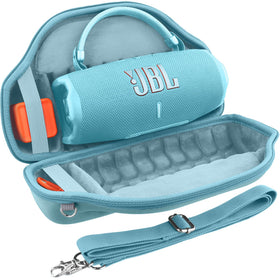 co2CREA JBL Charge 6 teal case exterior shows a durable waterproof shell for travel protection.
