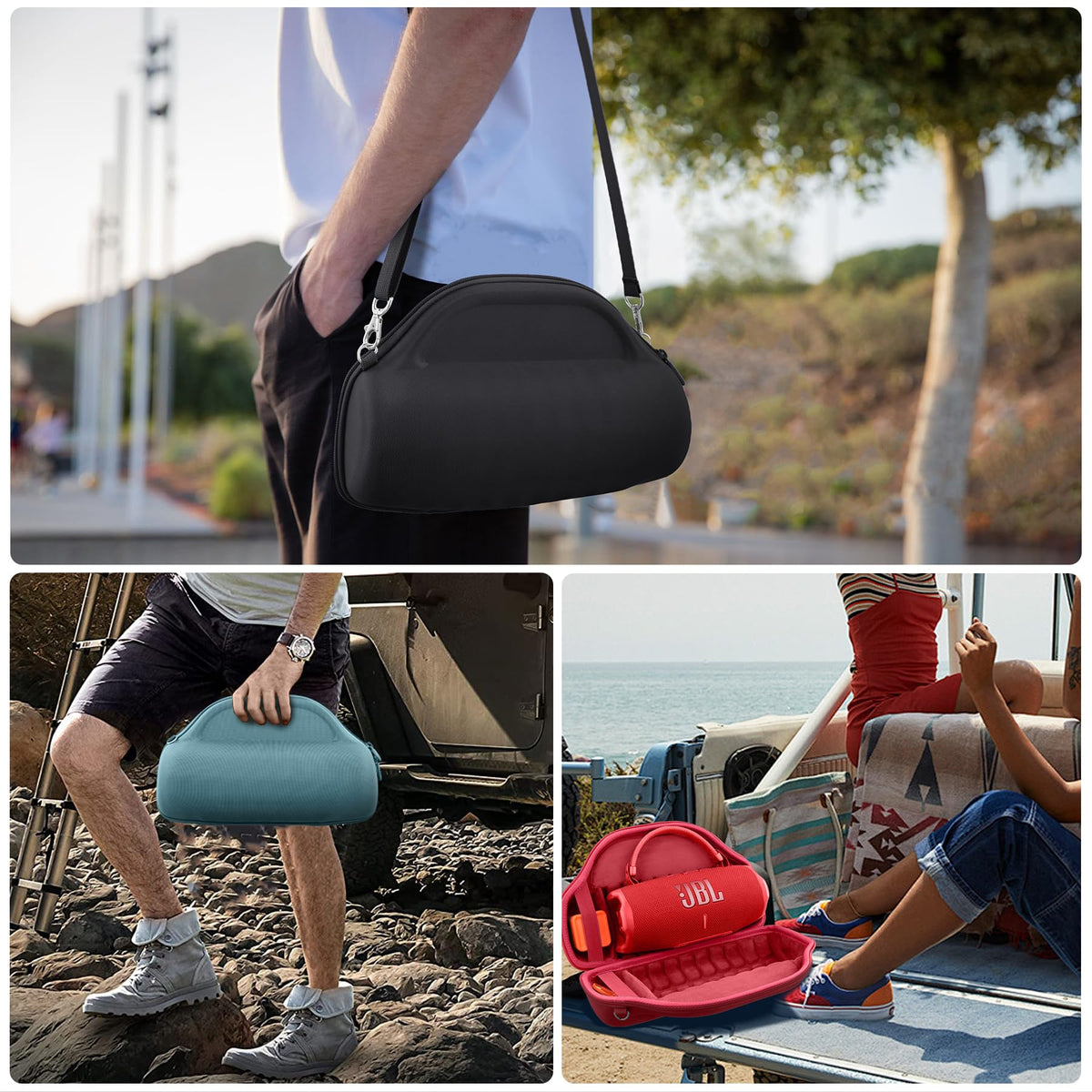 co2CREA JBL Charge 6 teal case protection on the go for outdoor adventures.