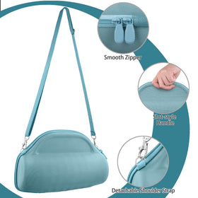 co2CREA JBL Charge 6 teal case sturdy zipper ensures secure access.