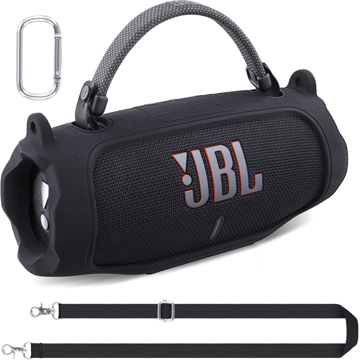 co2CREA JBL Charge 6 front view silicone case protects while keeping ports accessible