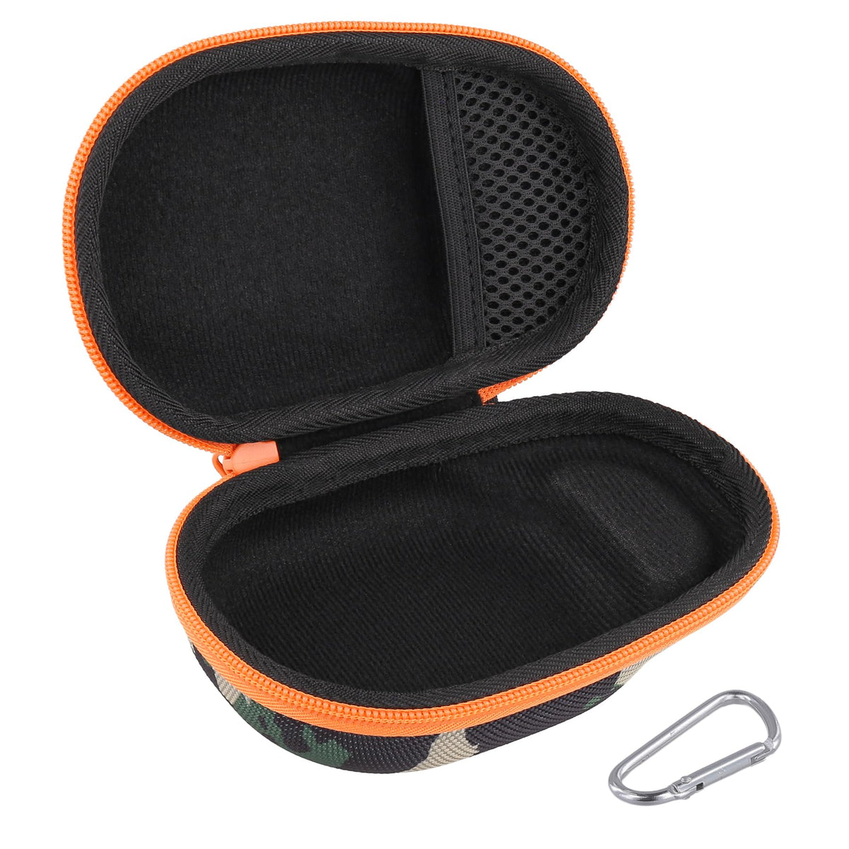 co2CREA JBL Clip 5 hard case carabiner attachment demonstrates secure transport during travel