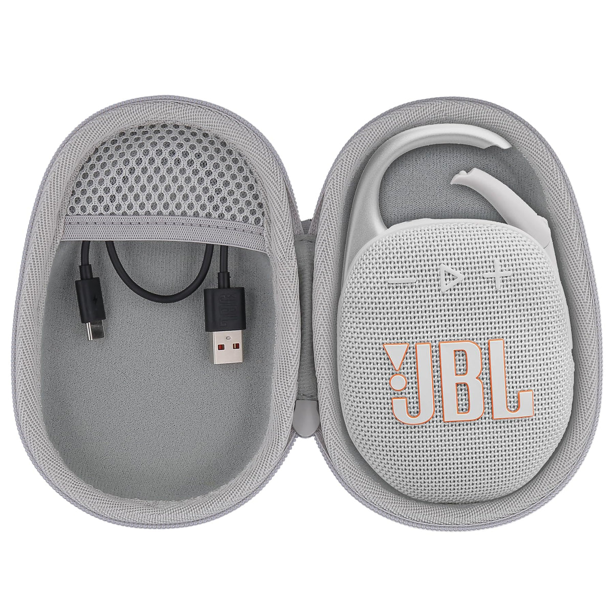 co2CREA JBL Clip 5 hard case front view protects your speaker on the go.