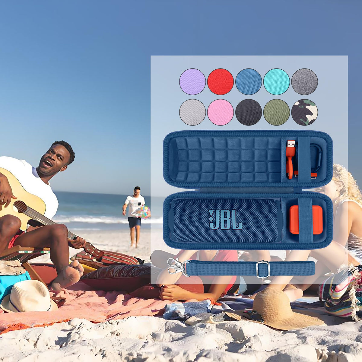 Durable hard shell resists daily wear while traveling.