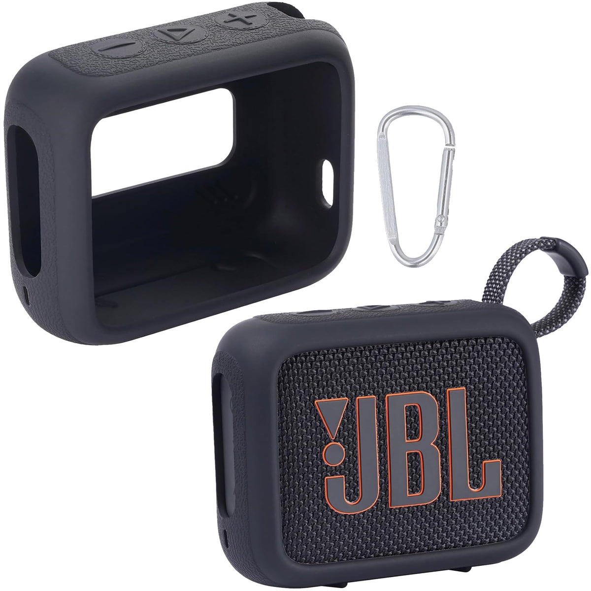 co2CREA JBL Go 4 silicone case close-up showing snug fit and protection.
