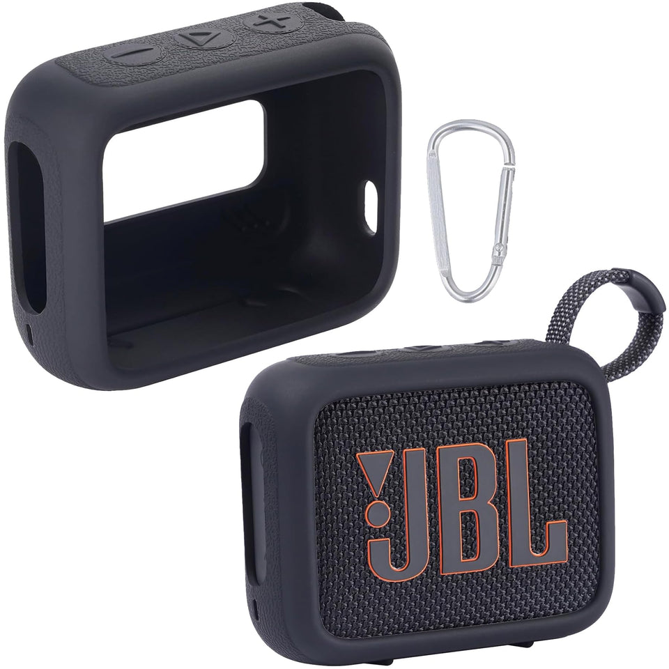 co2CREA JBL Go 4 silicone case close-up showing snug fit and protection.