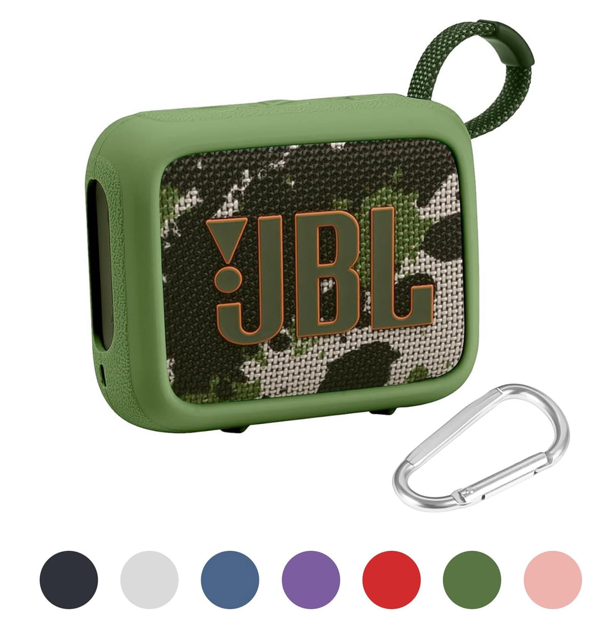 co2CREA JBL Go 4 silicone case green protection for rain and splashes.