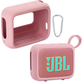 co2CREA JBL Go 4 pink silicone case snugly fits for quick on-the-go access