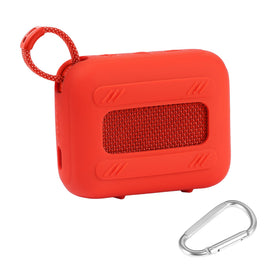 co2CREA JBL Go 4 red silicone case back view, enhanced grip