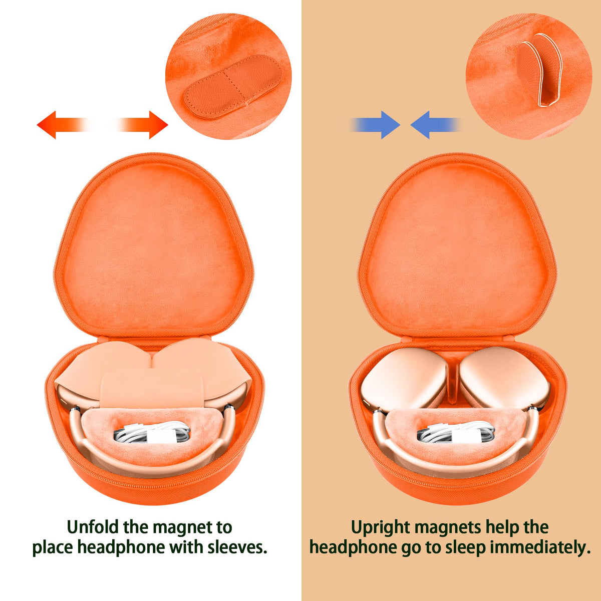 co2CREA magnetic base close-up preserving AirPods Max sleep mode