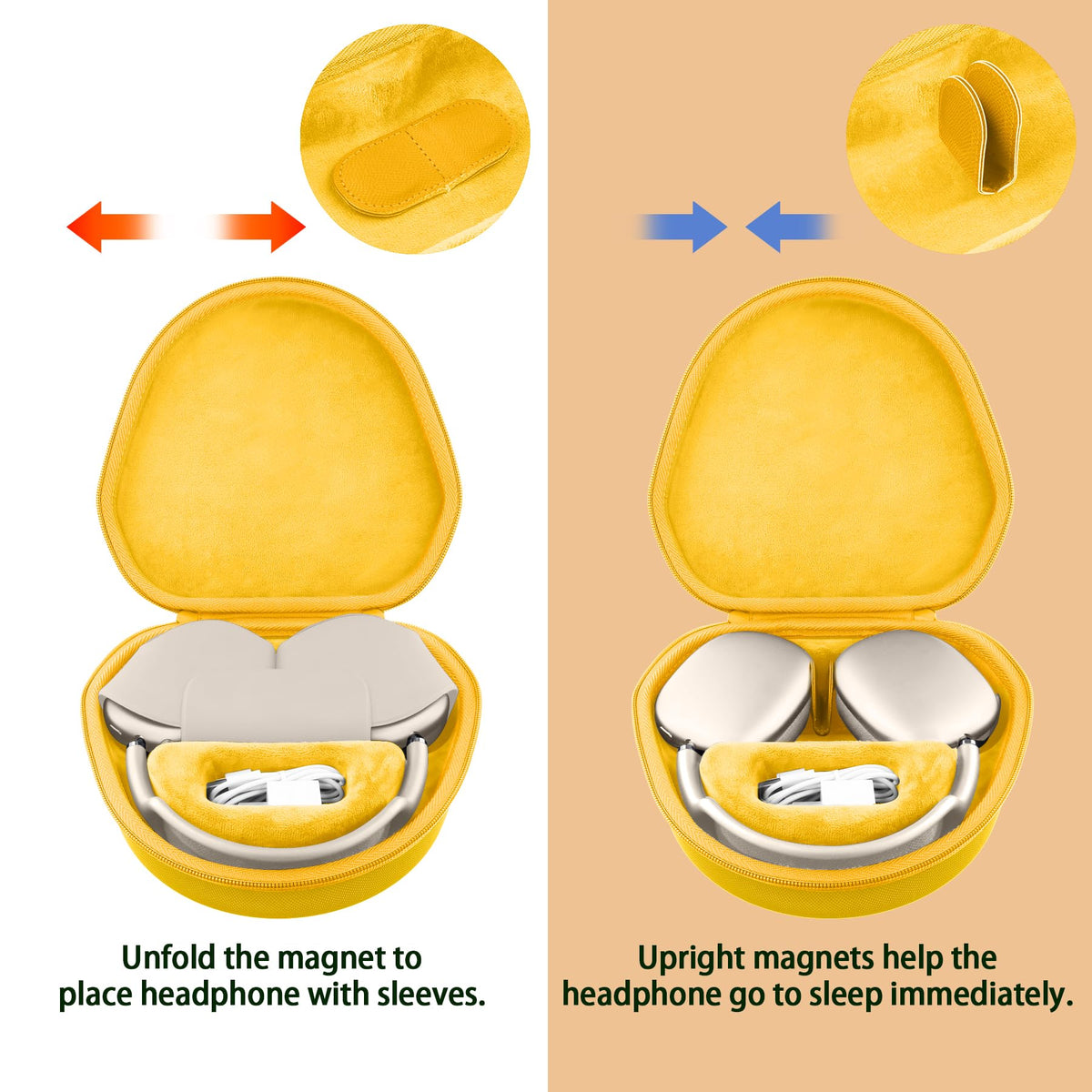 co2CREA magnetic base close-up enabling sleep mode and conserving headphone battery