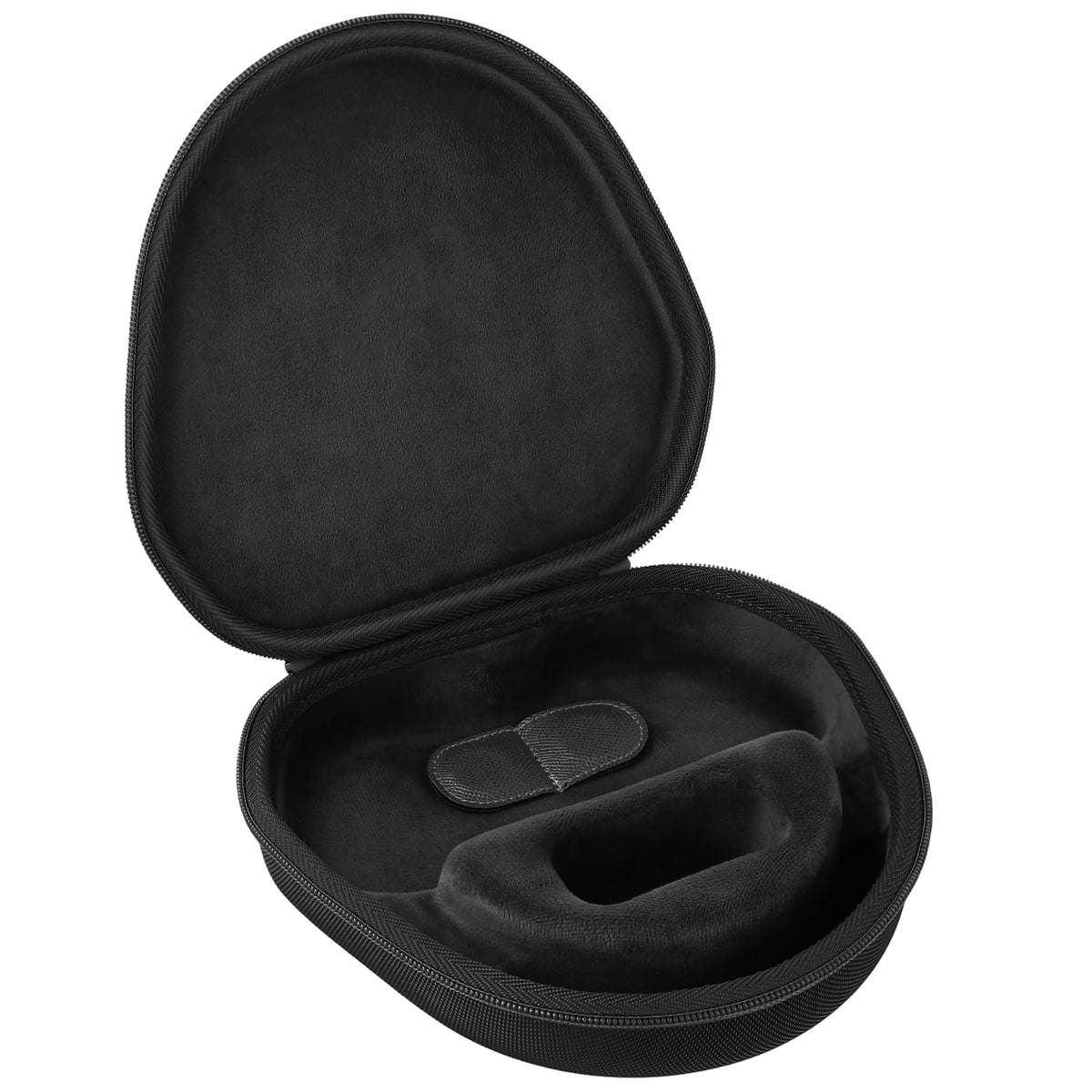 co2CREA case open to reveal soft anti-static lining protecting headphone surfaces