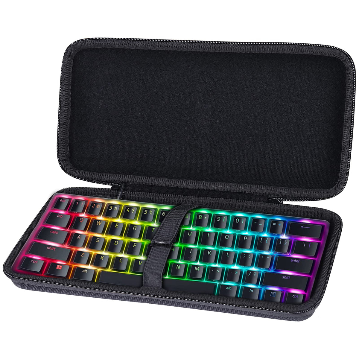 co2CREA open case with velvet cavity protecting keyboard interior