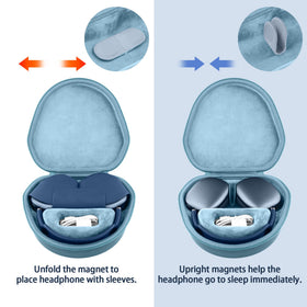 co2CREA case open with AirPods Max 2 inside showing snug fit for safe transport