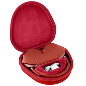 co2CREA red case with charger and cable showing extra storage and organization benefit