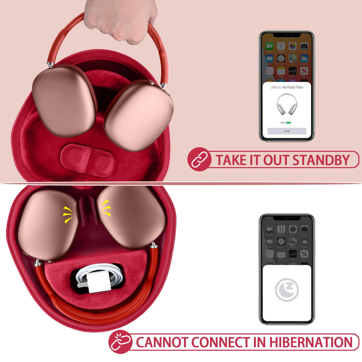 co2CREA red case magnetic pad detail preserving sleep mode and battery benefit