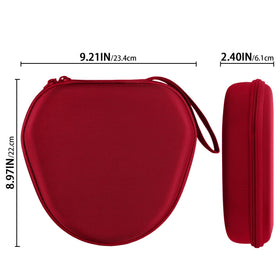 co2CREA red case with AirPods Max inset showing compatibility and safe transport benefit