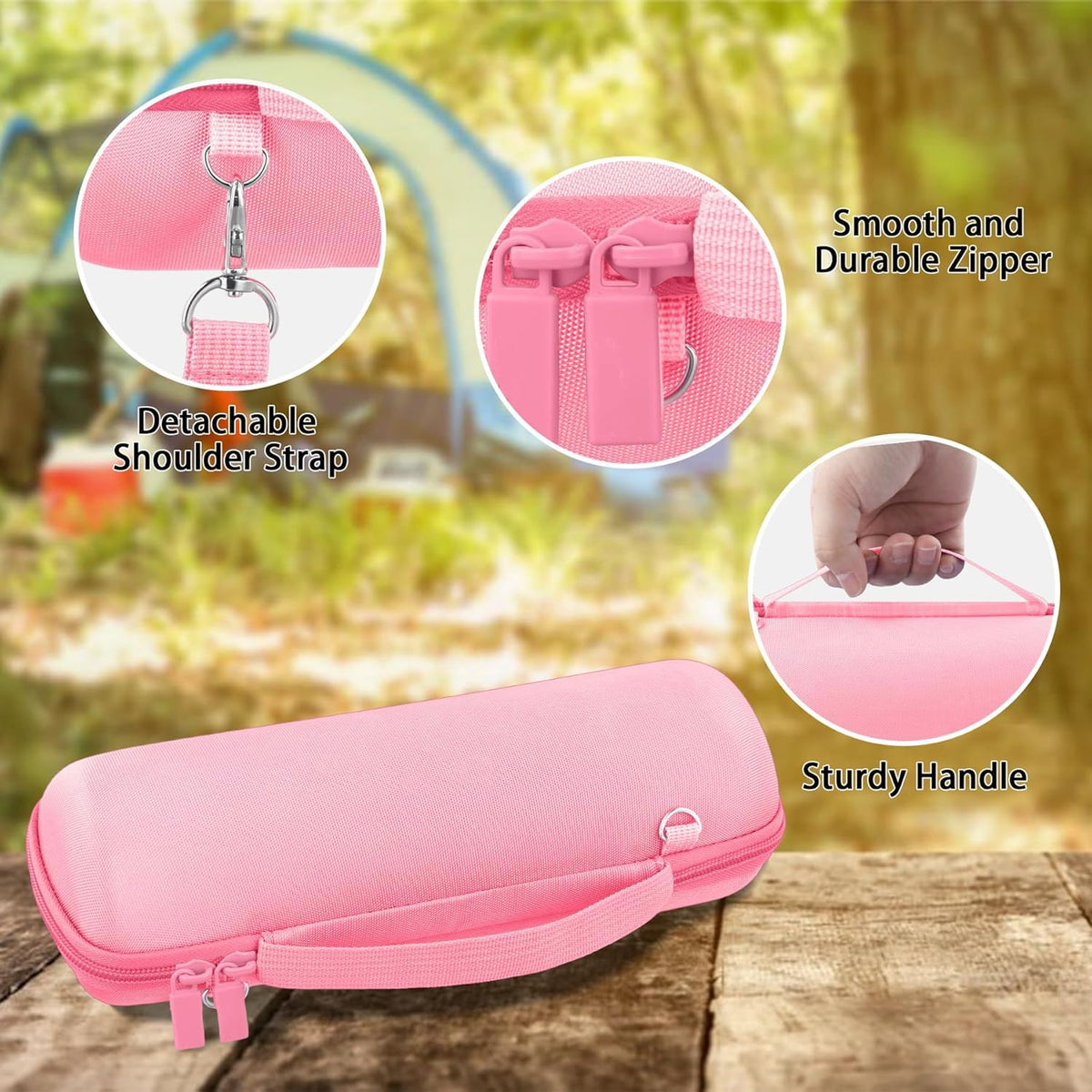 co2CREA robust handle and detachable shoulder strap for easy carrying.