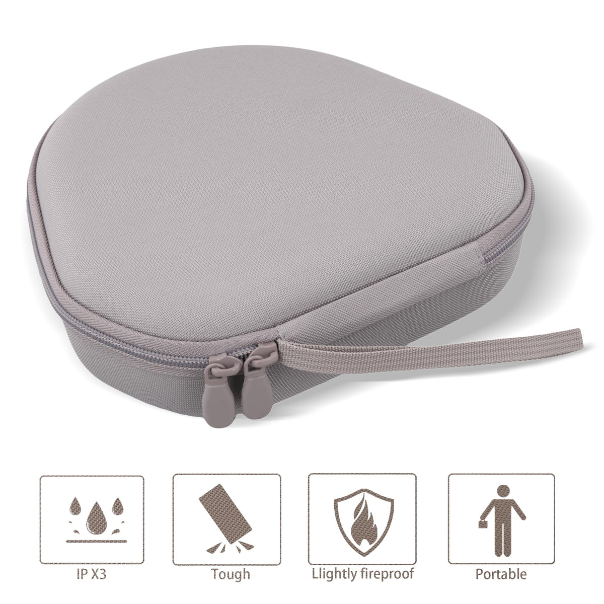 co2CREA sandstone case side shot showing water-resistant exterior repelling light splashes