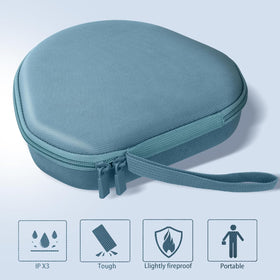 co2CREA sky blue case in travel setting showing easy spotting in luggage