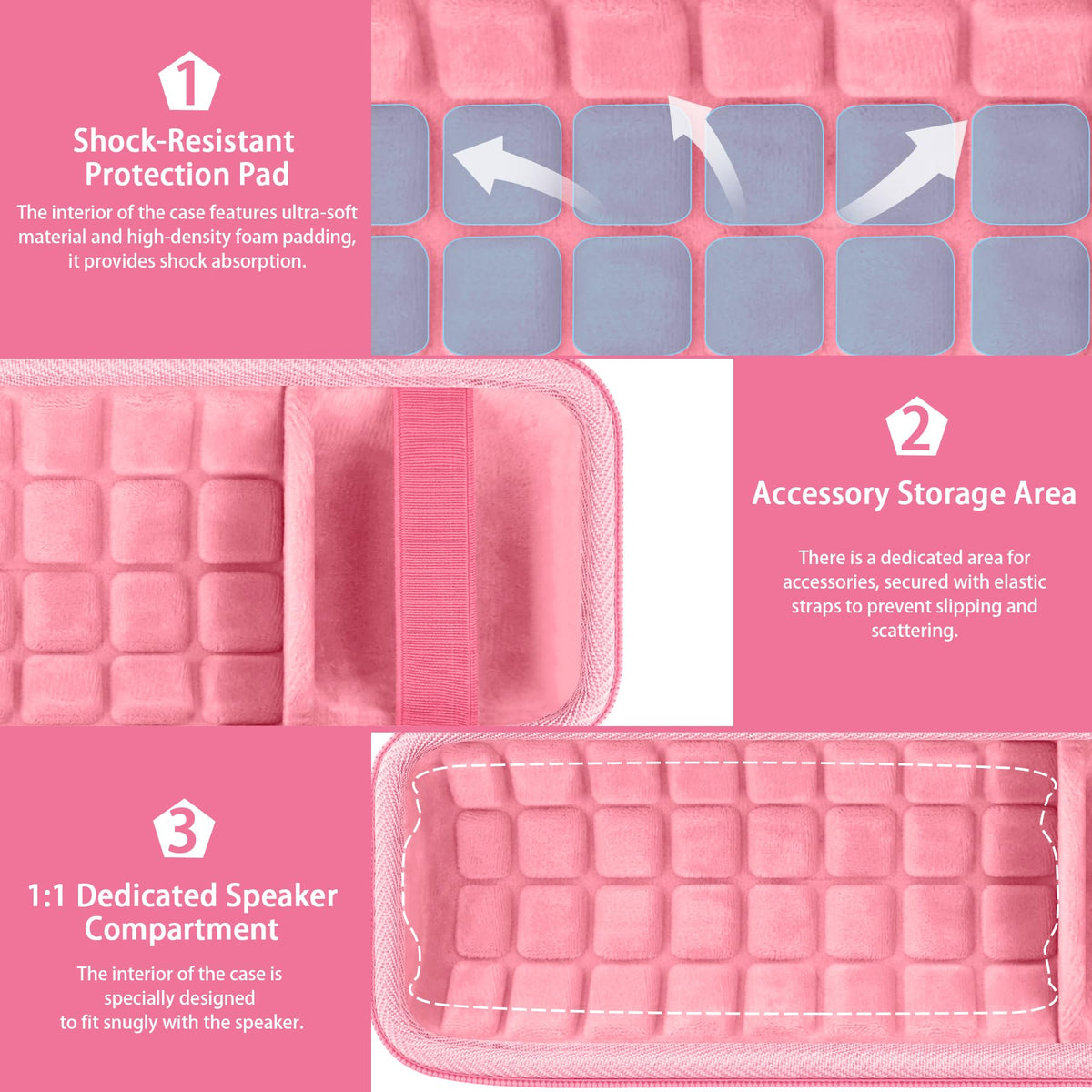 co2CREA soft lining and foam cushion protect Flip speakers from bumps.