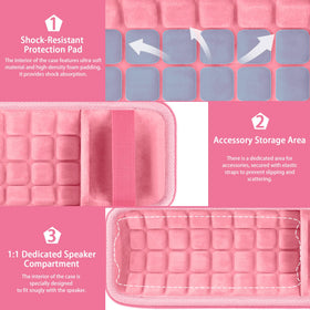 co2CREA soft lining and foam cushion protect Flip speakers from bumps.