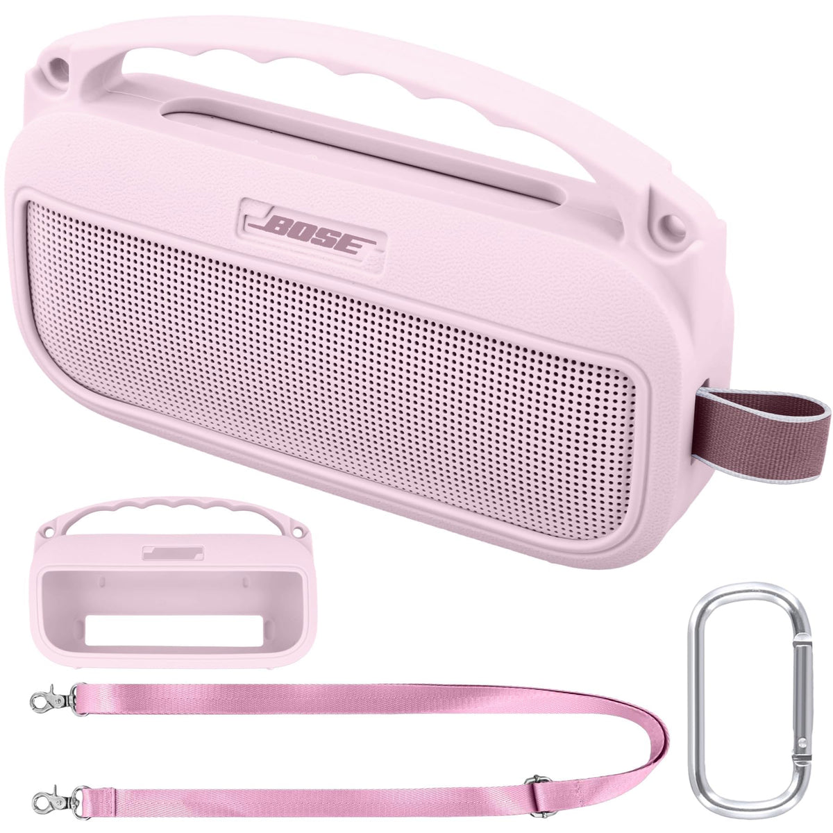 co2CREA soft silicone case for Bose SoundLink Flex 2nd Gen in pink provides durable protection.