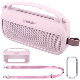 co2CREA soft silicone case for Bose SoundLink Flex 2nd Gen in pink provides durable protection.